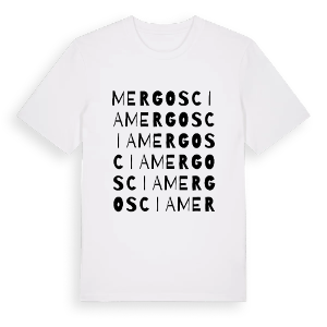 Mergoscia ordlek t-shirt – ekologisk bomull t-shirt från Pinshirt