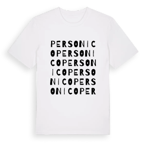 Personico ordlek t-shirt – ekologisk bomull t-shirt från Pinshirt