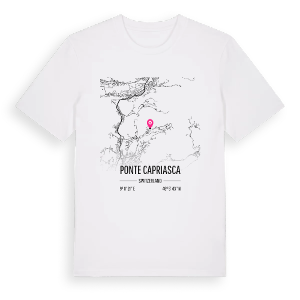 Ponte Capriasca karta t-shirt – ekologisk bomull t-shirt från Pinshirt