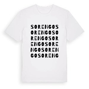 Sorengo ordlek t-shirt – ekologisk bomull t-shirt från Pinshirt