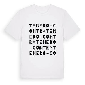 Tenero-Contra ordlek t-shirt – ekologisk bomull t-shirt från Pinshirt