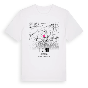 Ticino karta t-shirt – ekologisk bomull t-shirt från Pinshirt
