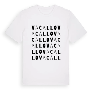 Vacallo ordlek t-shirt – ekologisk bomull t-shirt från Pinshirt