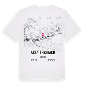 Abfaltersbach karta t-shirt – ekologisk bomull t-shirt från Pinshirt