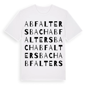 Abfaltersbach ordlek t-shirt – ekologisk bomull t-shirt från Pinshirt