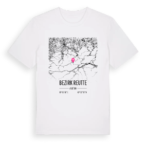 Bezirk Reutte karta t-shirt – ekologisk bomull t-shirt från Pinshirt