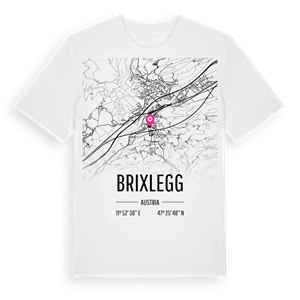 Brixlegg karta t-shirt – ekologisk bomull t-shirt från Pinshirt