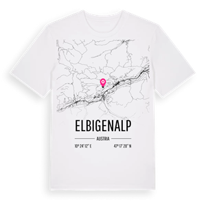 Elbigenalp karta t-shirt – ekologisk bomull t-shirt från Pinshirt