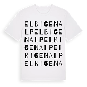Elbigenalp ordlek t-shirt – ekologisk bomull t-shirt från Pinshirt