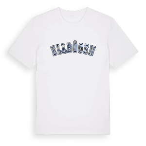 Ellbögen college t-shirt – ekologisk bomull t-shirt från Pinshirt