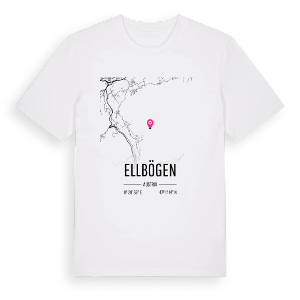 Ellbögen karta t-shirt – ekologisk bomull t-shirt från Pinshirt