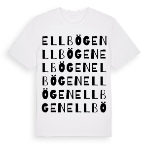 Ellbögen ordlek t-shirt – ekologisk bomull t-shirt från Pinshirt