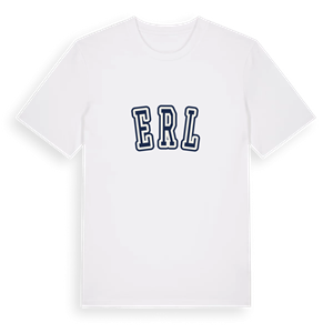 Erl college t-shirt – ekologisk bomull t-shirt från Pinshirt