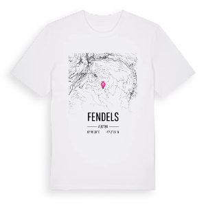 Fendels karta t-shirt – ekologisk bomull t-shirt från Pinshirt