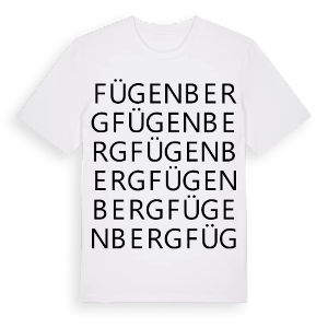 Fügenberg ordlek t-shirt – ekologisk bomull t-shirt från Pinshirt