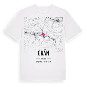 Grän karta t-shirt – ekologisk bomull t-shirt från Pinshirt