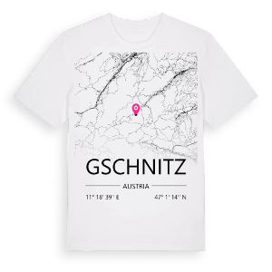 Gschnitz karta t-shirt – ekologisk bomull t-shirt från Pinshirt