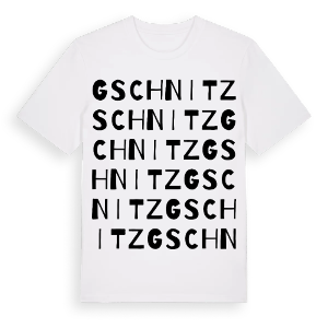 Gschnitz ordlek t-shirt – ekologisk bomull t-shirt från Pinshirt