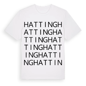 Hatting ordlek t-shirt – ekologisk bomull t-shirt från Pinshirt