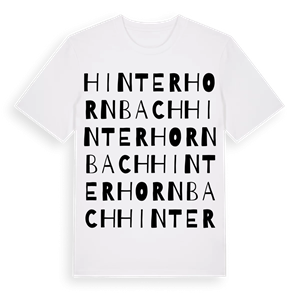 Hinterhornbach ordlek t-shirt – ekologisk bomull t-shirt från Pinshirt