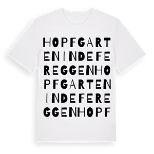 Hopfgarten in Defereggen ordlek t-shirt – ekologisk bomull t-shirt från Pinshirt