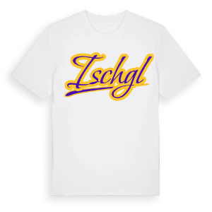 Ischgl baseball t-shirt – ekologisk bomull t-shirt från Pinshirt