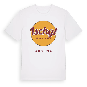 Ischgl cirkel t-shirt – ekologisk bomull t-shirt från Pinshirt