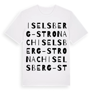 Iselsberg-Stronach ordlek t-shirt – ekologisk bomull t-shirt från Pinshirt