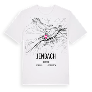 Jenbach karta t-shirt – ekologisk bomull t-shirt från Pinshirt