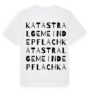 Katastralgemeinde Pflach ordlek t-shirt – ekologisk bomull t-shirt från Pinshirt