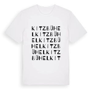 Kitzbühel ordlek t-shirt – ekologisk bomull t-shirt från Pinshirt
