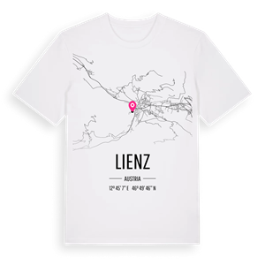 Lienz karta t-shirt – ekologisk bomull t-shirt från Pinshirt
