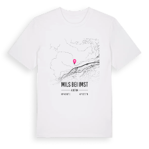 Mils bei Imst karta t-shirt – ekologisk bomull t-shirt från Pinshirt