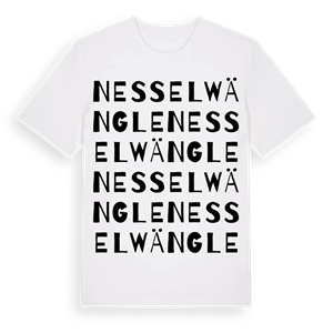 Nesselwängle ordlek t-shirt – ekologisk bomull t-shirt från Pinshirt