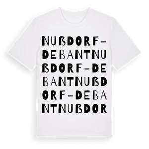 Nußdorf-Debant ordlek t-shirt – ekologisk bomull t-shirt från Pinshirt