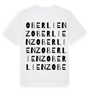 Oberlienz ordlek t-shirt – ekologisk bomull t-shirt från Pinshirt