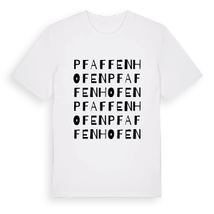 Pfaffenhofen ordlek t-shirt – ekologisk bomull t-shirt från Pinshirt