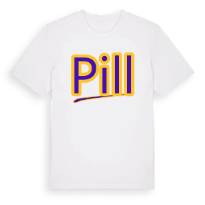 Pill baseball t-shirt – ekologisk bomull t-shirt från Pinshirt
