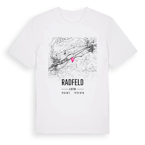 Radfeld karta t-shirt – ekologisk bomull t-shirt från Pinshirt