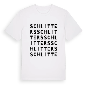Schlitters ordlek t-shirt – ekologisk bomull t-shirt från Pinshirt