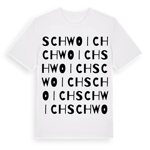 Schwoich ordlek t-shirt – ekologisk bomull t-shirt från Pinshirt