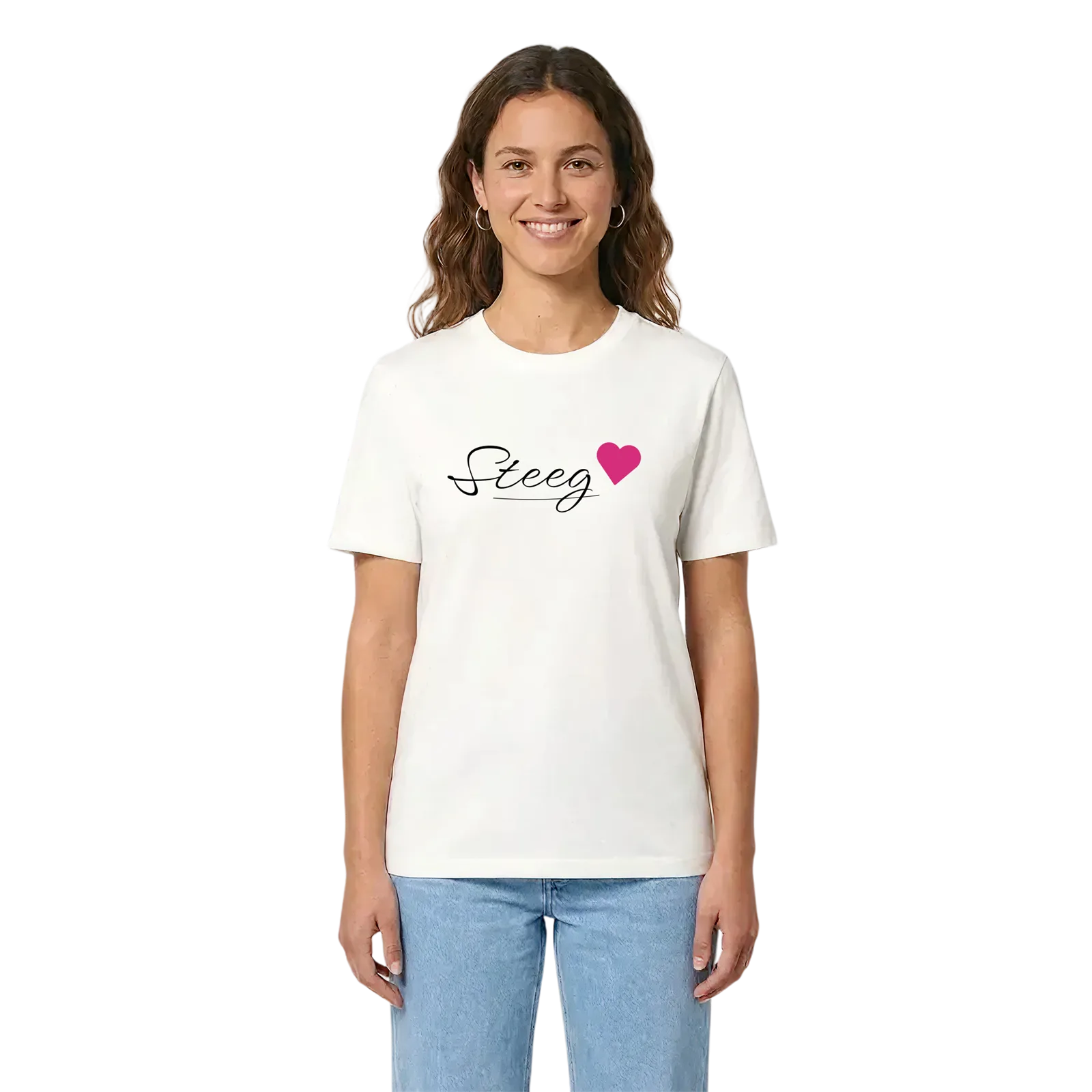 Steeg hjärta t-shirt – White, i miljö