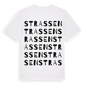 Strassen ordlek t-shirt – ekologisk bomull t-shirt från Pinshirt
