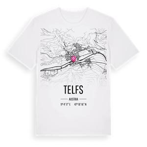 Telfs karta t-shirt – ekologisk bomull t-shirt från Pinshirt