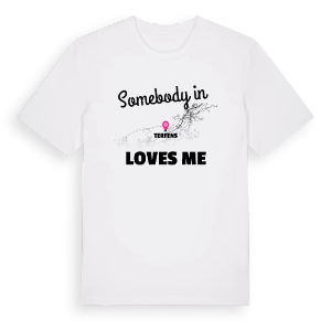 Någon i Terfens älskar mig t-shirt – ekologisk bomull t-shirt från Pinshirt
