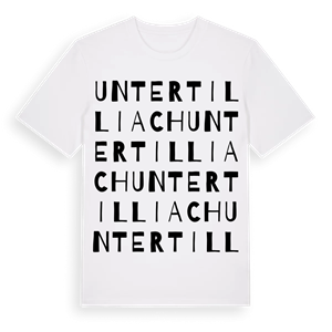 Untertilliach ordlek t-shirt – ekologisk bomull t-shirt från Pinshirt