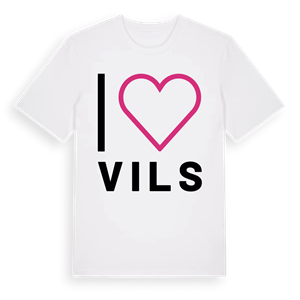 Jag älskar Vils t-shirt stort tryck – ekologisk bomull t-shirt från Pinshirt