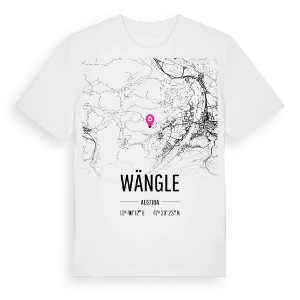 Wängle karta t-shirt – ekologisk bomull t-shirt från Pinshirt