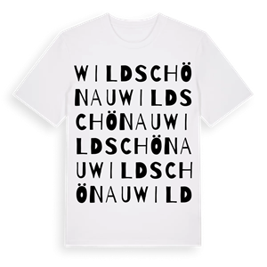 Wildschönau ordlek t-shirt – ekologisk bomull t-shirt från Pinshirt
