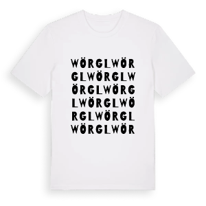 Wörgl ordlek t-shirt – ekologisk bomull t-shirt från Pinshirt